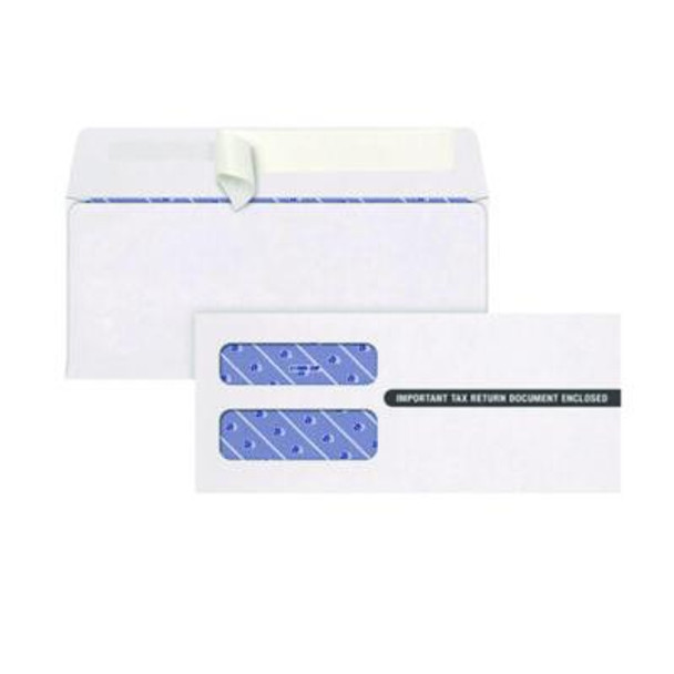 3-Up 1099-Nec Peel And Seal Double-Window Security Tint Envelopes, Commercial Flap, 8.75 x 3.75, White, 24/Pack