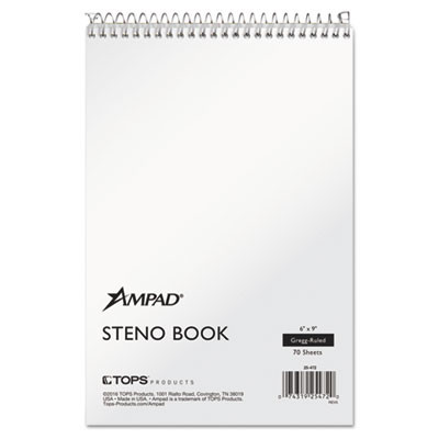 Steno Pads, Tan Cover, Gregg Rule, (70) White 6 x 9 Sheets