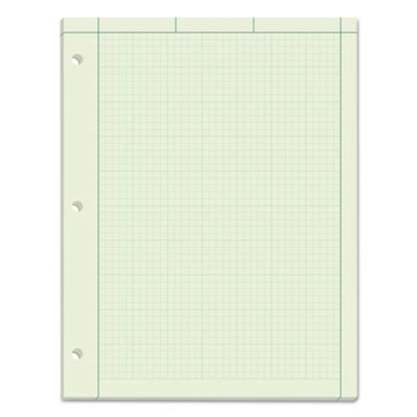 Engineering Computation Pads, Cross-Section Quadrille Rule (5 Sq/In, 1 Sq/In), Green Cover, 100 Green-Tint 8.5 X 11 Sheets