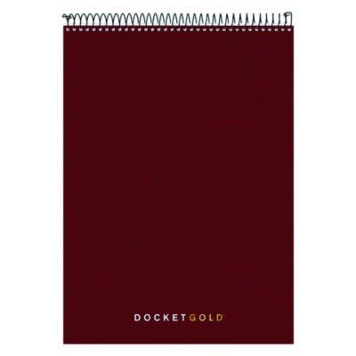 Docket Gold Planner Pad, Black Cover, Project-Management Format And Medium/College Rule, (70) White 8.5 x 11 Sheets