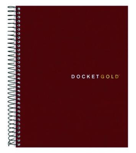 Docket Gold Planner, Project-Management Format With Narrow Ruling, Black Paperboard Cover, (70) 8.5 x 6.75 Sheets