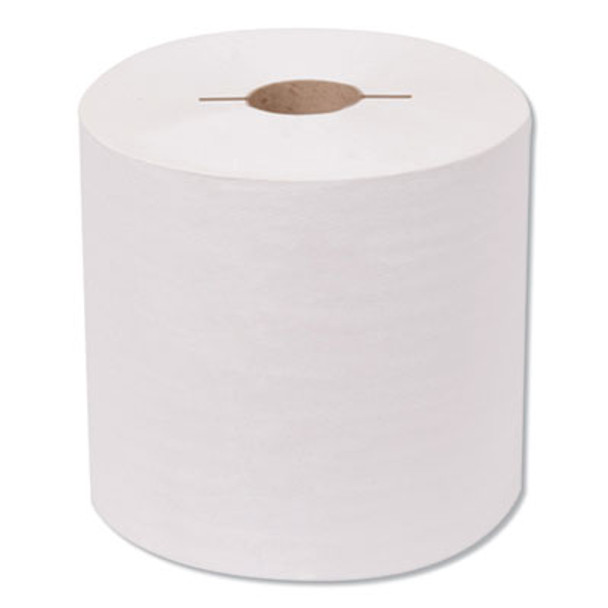 Premium Hand Towel Roll, Notched, 1-Ply, 7.5" x 600 Ft, White, 720/Roll, 6 Rolls/Carton