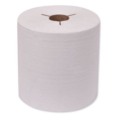 Universal Hand Towel Roll, Notched, 1-Ply, 8" x 800 Ft, Natural White, 6 Rolls/Carton