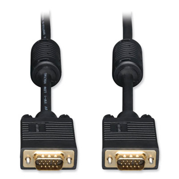 Vga Coaxial High-Resolution Monitor Cable With Rgb Coaxial, 6 Ft, Black