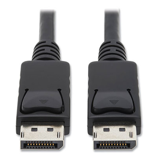 Displayport To Displayport Cable 4K With Latches, 10 Ft, Black