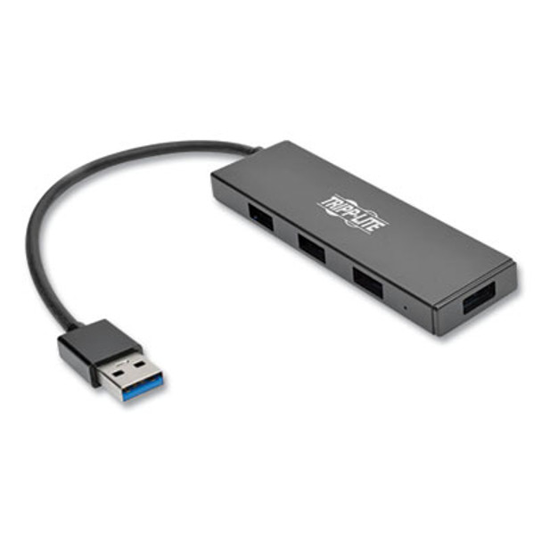 Ultra-Slim Portable Usb 3.0 Superspeed Hub, 4 Ports, Black
