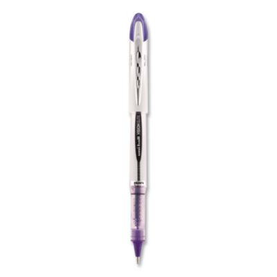 Vision Elite Rollerball Pen, Stick, Bold 0.8 Mm, Violet Ink, White/Violet/Clear Barrel