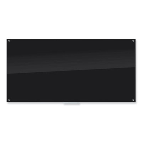 Black Glass Dry Erase Board, 96" X 48" (Actual Size: 95" x 47"), Black Surface