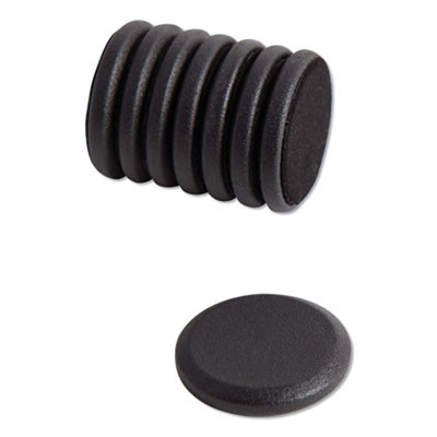 High Energy Magnets, Circles, 1.25" Diameter, Black, 8/Pack