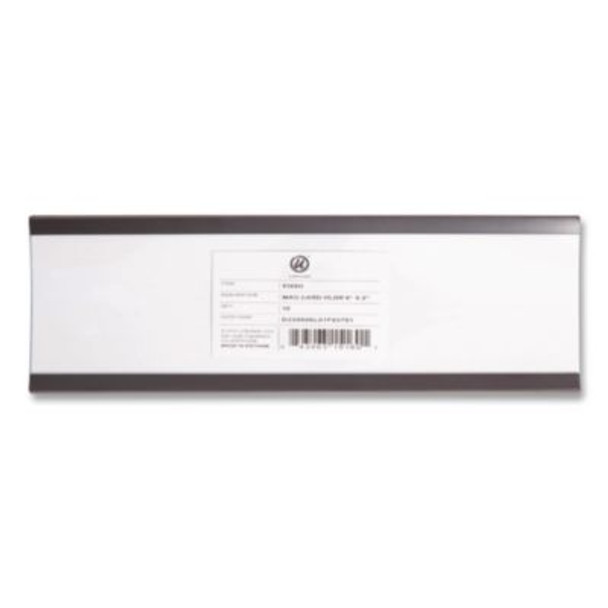 Magnetic Card Holders, 6 X 2, Black, 10/Pack