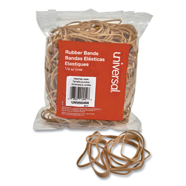 Rubber Bands, Size 54 (Assorted), Assorted Gauges, Beige, 4 Oz Box