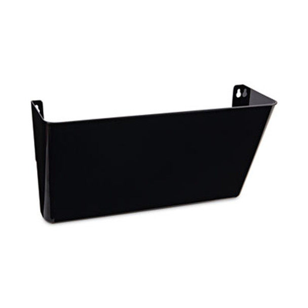 Wall File Pockets, Plastic, Letter Size, 13" x 4.13" x 7", Black