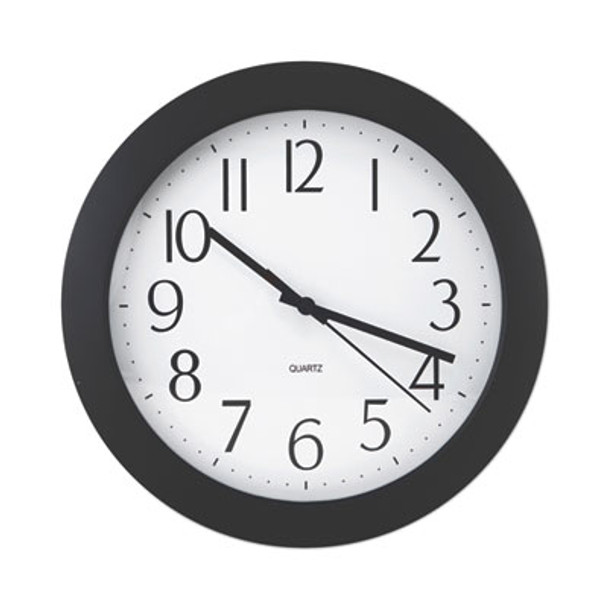 Whisper Quiet Clock, 12" Overall Diameter, Black Case, 1 Aa (Sold Separately)