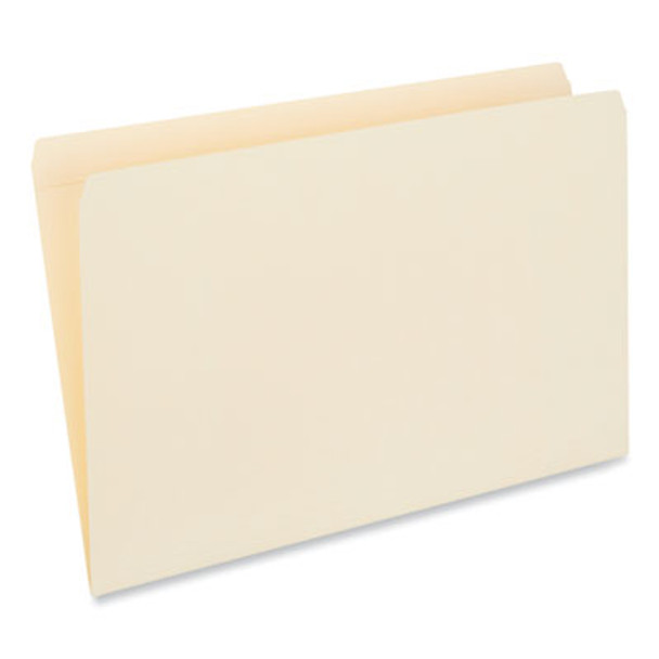 Double-Ply Top Tab Manila File Folders, Straight Tabs, Legal Size, 0.75" Expansion, Manila, 100/Box