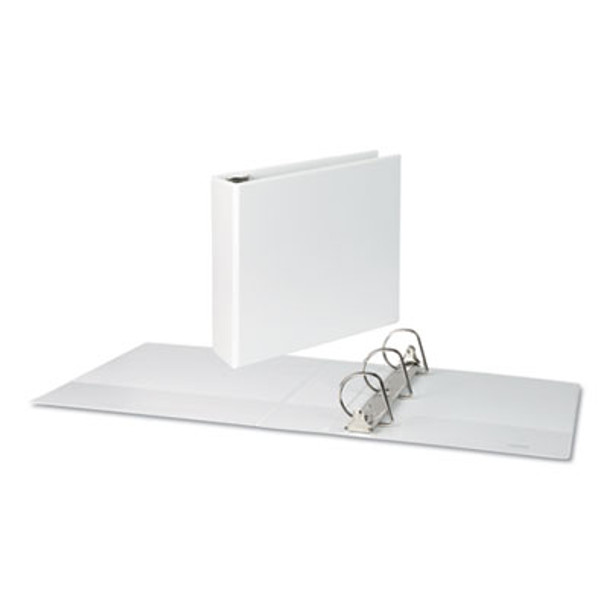 Slant D-Ring View Binder, 3 Rings, 3" Capacity, 11 x 8.5, White