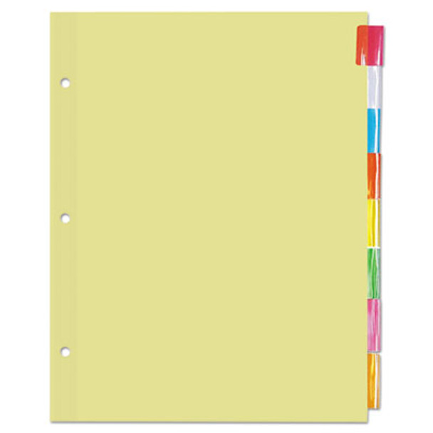Insertable Tab Index, 8-Tab, 11 x 8.5, Buff, Assorted Tabs, 24 Sets
