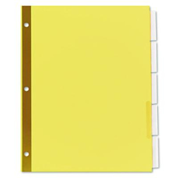 Deluxe Extended Insertable Tab Indexes, 5-Tab, 11 x 8.5, Buff, Clear Tabs, 6 Sets