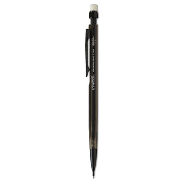 Mechanical Pencil, 0.7 Mm, Hb (#2), Black Lead, Smoke/Black Barrel, Dozen