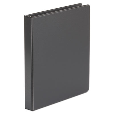 Economy Non-View Round Ring Binder, 3 Rings, 1" Capacity, 11" x 8.5", Black