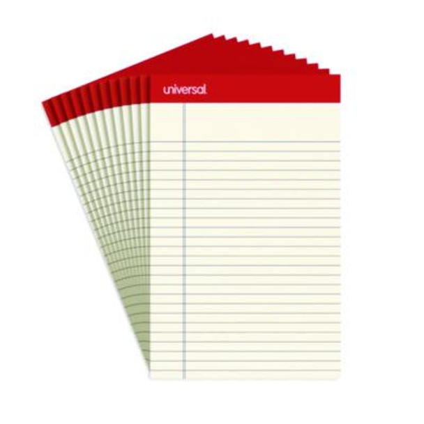 Colored Perforated Ruled Writing Pads, Narrow Rule, (50) Ivory 5 x 8 Sheets, Dozen