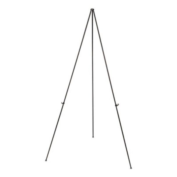 Ultra-Portable Instant Setup Foldaway Easel With Carry Bag, 61" Tall, Metal, Black, Supports Up To 10 Lb