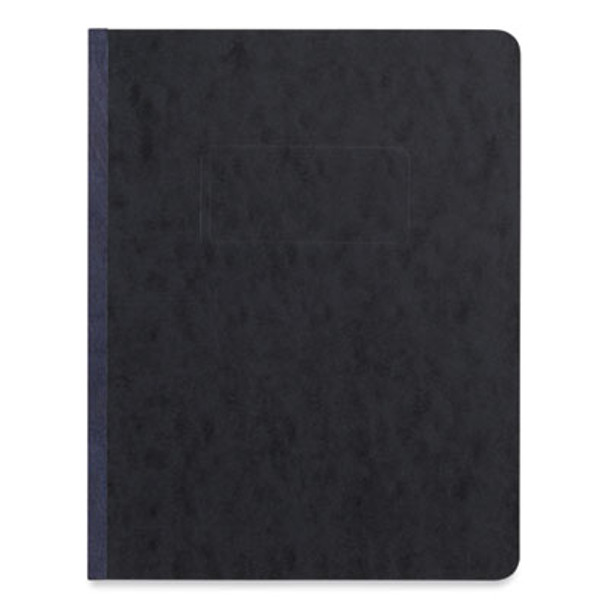Pressboard Report Cover, Two-Piece Prong Fastener, 3" Capacity, 8.5 X 11, Black/Black
