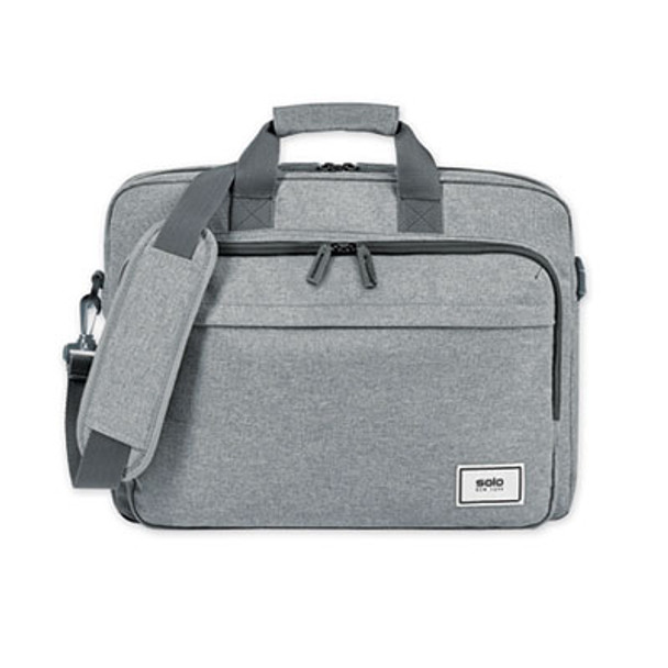 Sustainable Recycled Collection Laptop Bag, Fits Devices Up To 15.6", Recycled Pet Polyester, 16.25 x 4.5 x 12, Gray