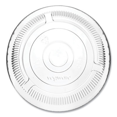 96 Series Cold Cup Lids, Fits Vegware 96-Series Cold Cups, Plastic, Clear, 1,000/Carton