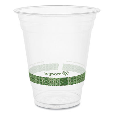 96-Series Cold Cup, 12 Oz, Plastic, Clear/Green, 1,000/Carton