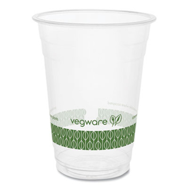 96-Series Cold Cup, 16 Oz, Plastic, Clear/Green, 1,000/Carton