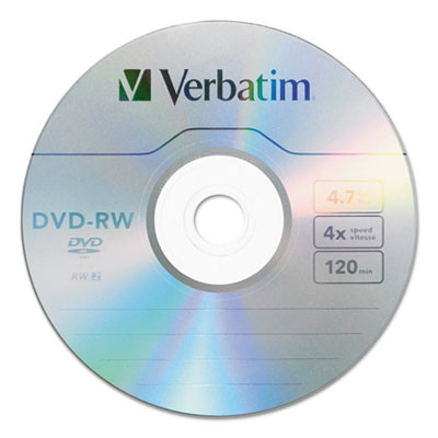 Dvd-Rw Rewritable Disc, 4.7 Gb, 4x, Spindle, Silver, 30/Pack
