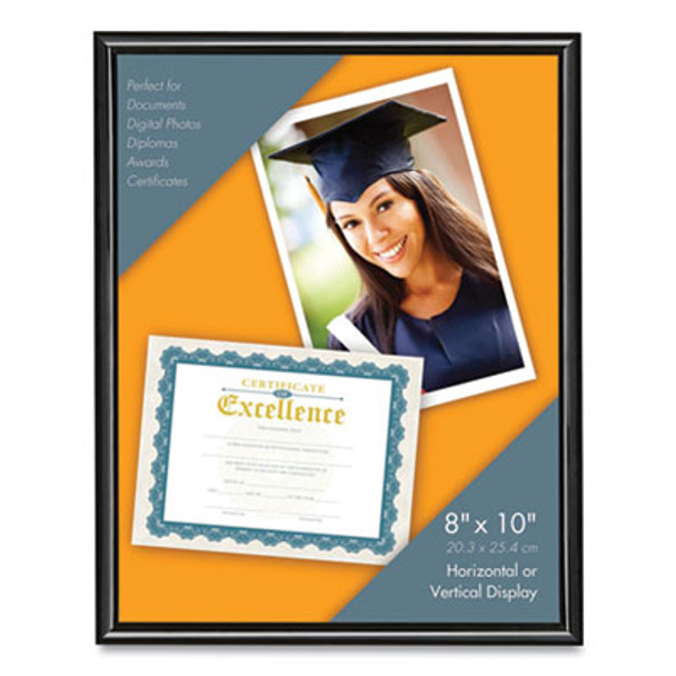 U-Channel Document Frame, 8 X 10, Black