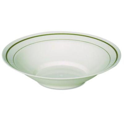 Masterpiece Plastic Bowls, 10 Oz, Ivory/Gold, 10/Pack, 15 Packs/Carton