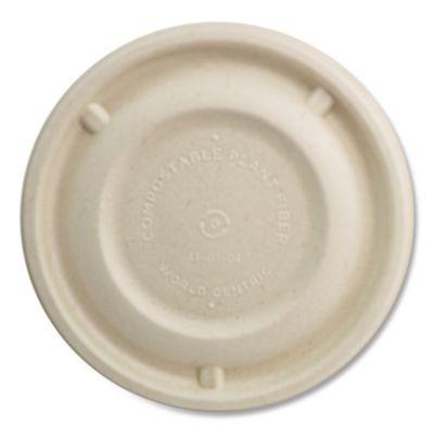 Fiber Lids For Fiber Barrel Bowls, 4.7" Diameter, Natural, Paper, 500/Carton