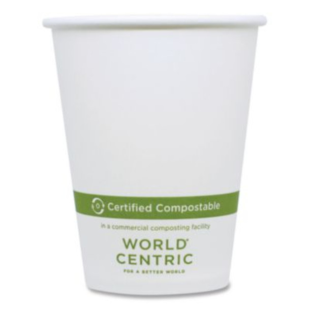 Paper Hot Cups, 8 Oz, White, 1,000/Carton