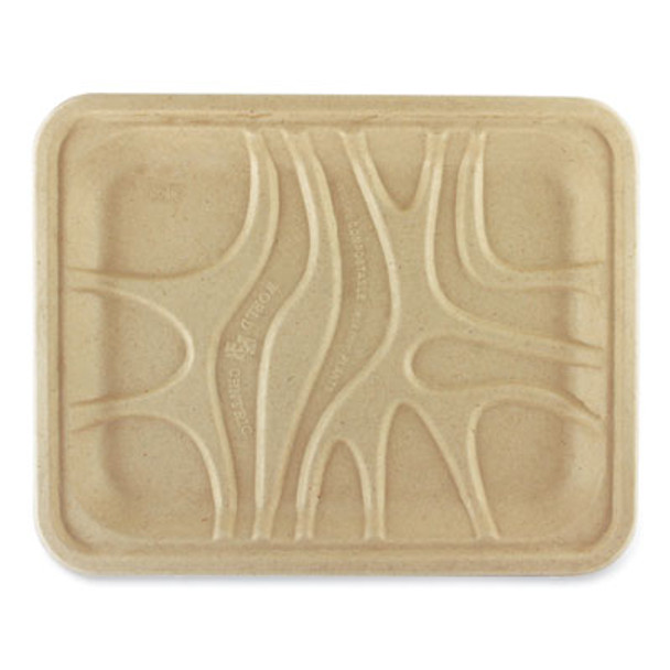 Fiber Meat And Produce Trays, 7.1 x 9.1 x 0.7, Natural, Paper, 500/Carton