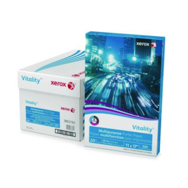 Vitality Multipurpose Print Paper, 92 Bright, 20 Lb Bond Weight, 11 x 17, White, 500/Ream