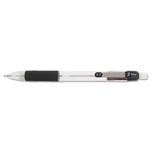 Z-Grip Mechanical Pencil, 0.7 Mm, Hb (#2), Black Lead, Clear/Black Barrel, 24/Pack