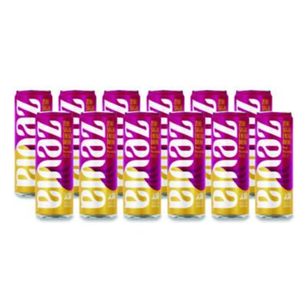 Zero Sugar Naturally Sweetened Energy Drink, Peach Passionfruit, 12 Oz Cans, 12/Carton