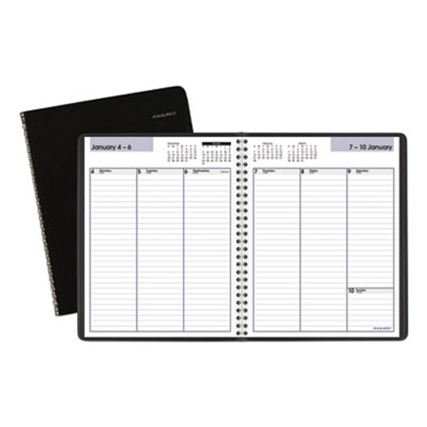 Dayminder Weekly Planner, Vertical-Column Format, 8.75 x 7, Black Cover, 12-Month (Jan To Dec): 2026