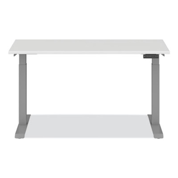 Alera Adaptivergo Sit-Stand Three-Stage Electric Height-Adjustable Table With Memory Controls, 60" x 24" x 30" To 49", White