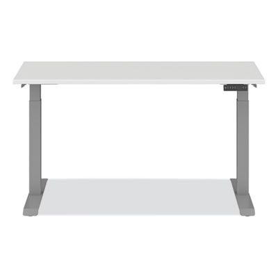 Alera Adaptivergo Sit-Stand Three-Stage Electric Height-Adjustable Table With Memory Controls, 60" x 24" x 30" To 49", White