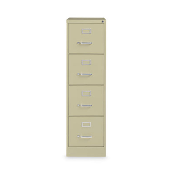 Four-Drawer Economy Vertical File, Letter-Size File Drawers, 15" x 22" x 52", Putty