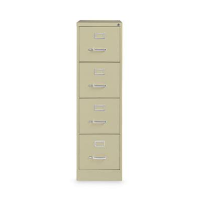 Four-Drawer Economy Vertical File, Letter-Size File Drawers, 15" x 22" x 52", Putty