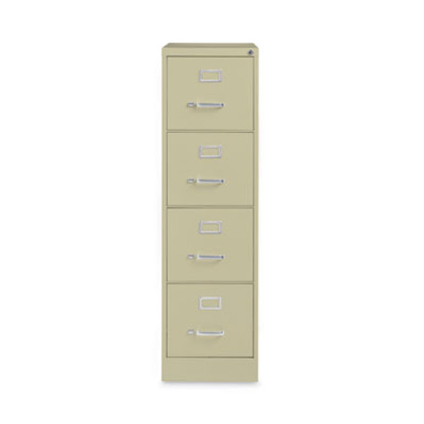 Four-Drawer Economy Vertical File, Letter-Size File Drawers, 15" x 26.5" x 52", Putty