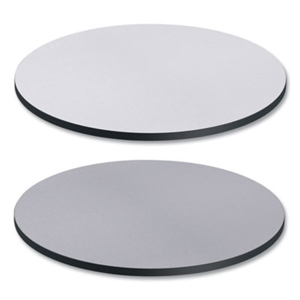 Reversible Laminate Table Top, Round, 35.5" Diameter, White/Gray