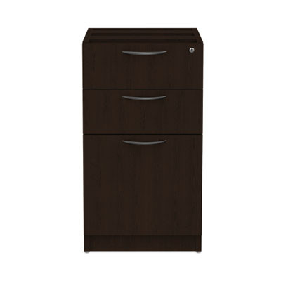 Alera Valencia Series Full Pedestal File, Left/Right, 3-Drawers: Box/Box/File, Legal/Letter, Espresso, 15.63" X 20.5" X 28.5"