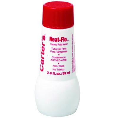 Neat-Flo Stamp Pad Inker, 2 Oz Bottle, Red