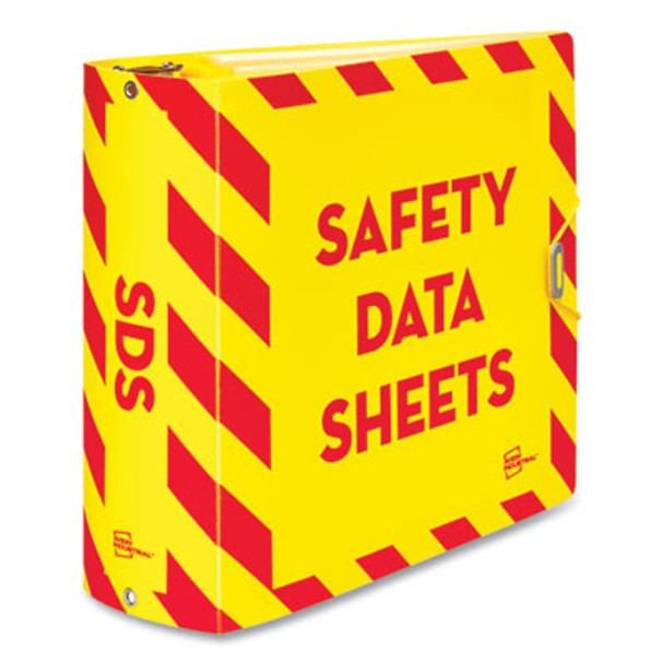 Ultraduty Safety Data Sheet Binder Bundle, 3 Rings, 3" Capacity, 11 x 8.5, Yellow/Red