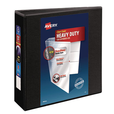 Heavy-Duty View Binder With Durahinge And Locking One Touch Ezd Rings, 3 Rings, 3" Capacity, 11 X 8.5, Black
